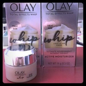 2-Olay Total Effects Whip active moisturizer.